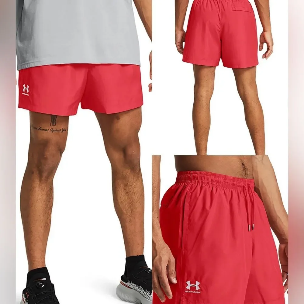 Under Armour NWT RED Men’s Woven Volley Shorts 6 In